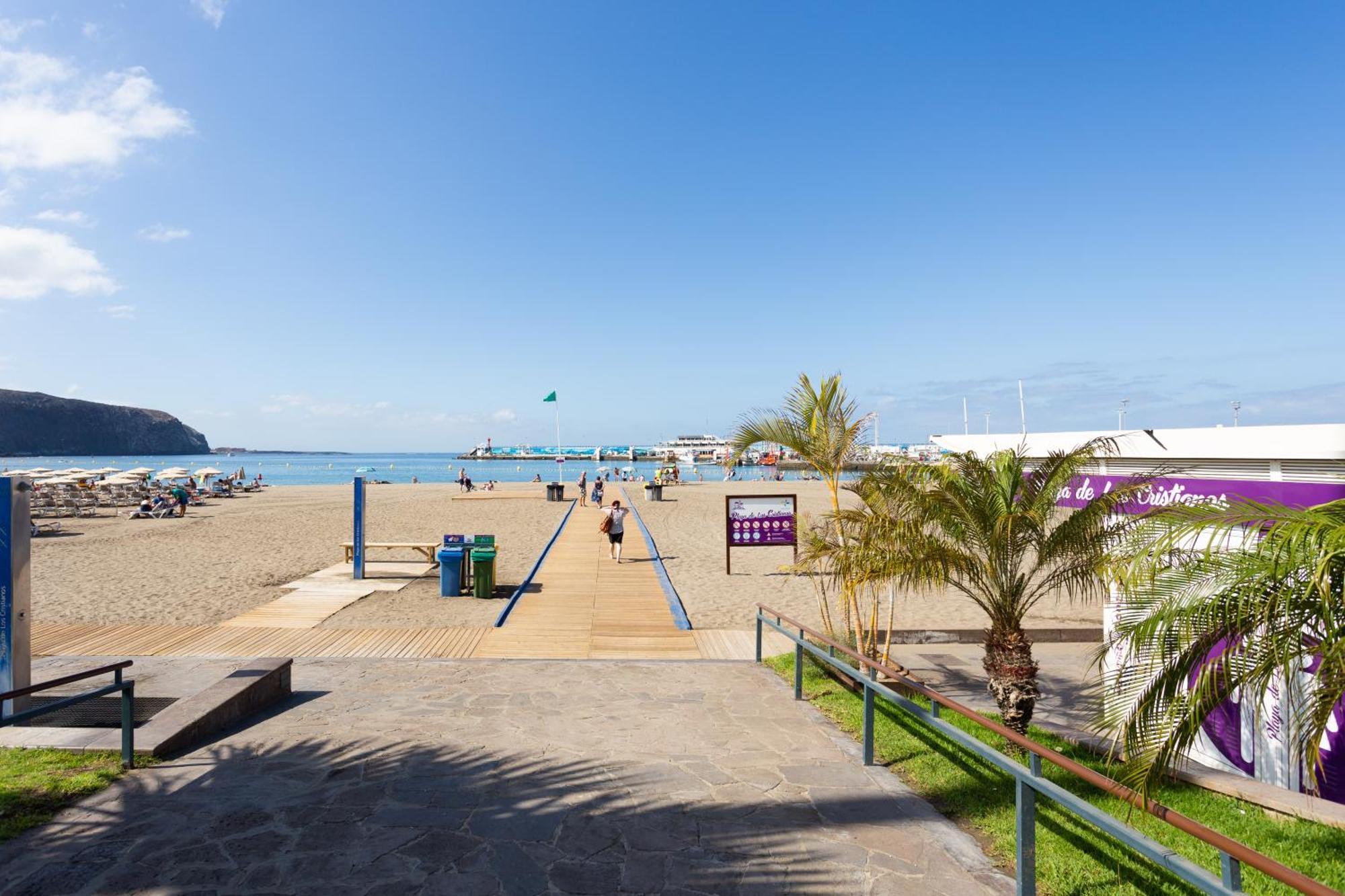 Classbnb - Seafront Studio With Beach View In The Center Of Los Cristianos ลอส กริสเตียนอส ภายนอก รูปภาพ